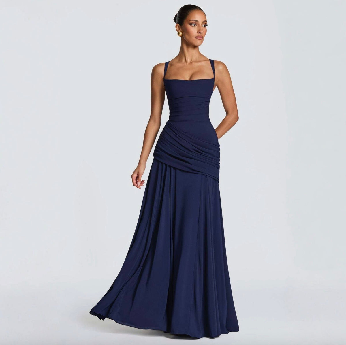 Women’s Square Neck Ruched Dress