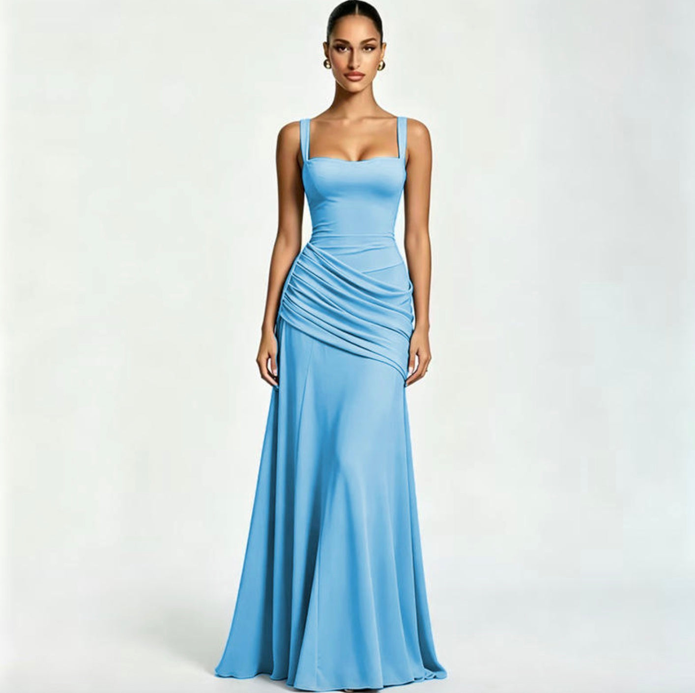 Women’s Square Neck Ruched Dress