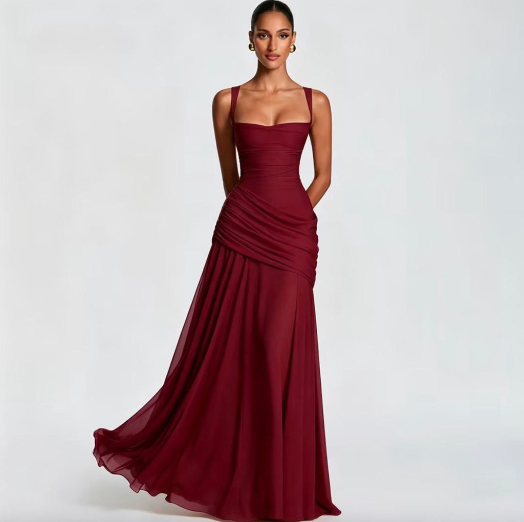 Women’s Square Neck Ruched Dress